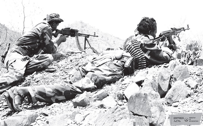 EPLF fighters on their positions